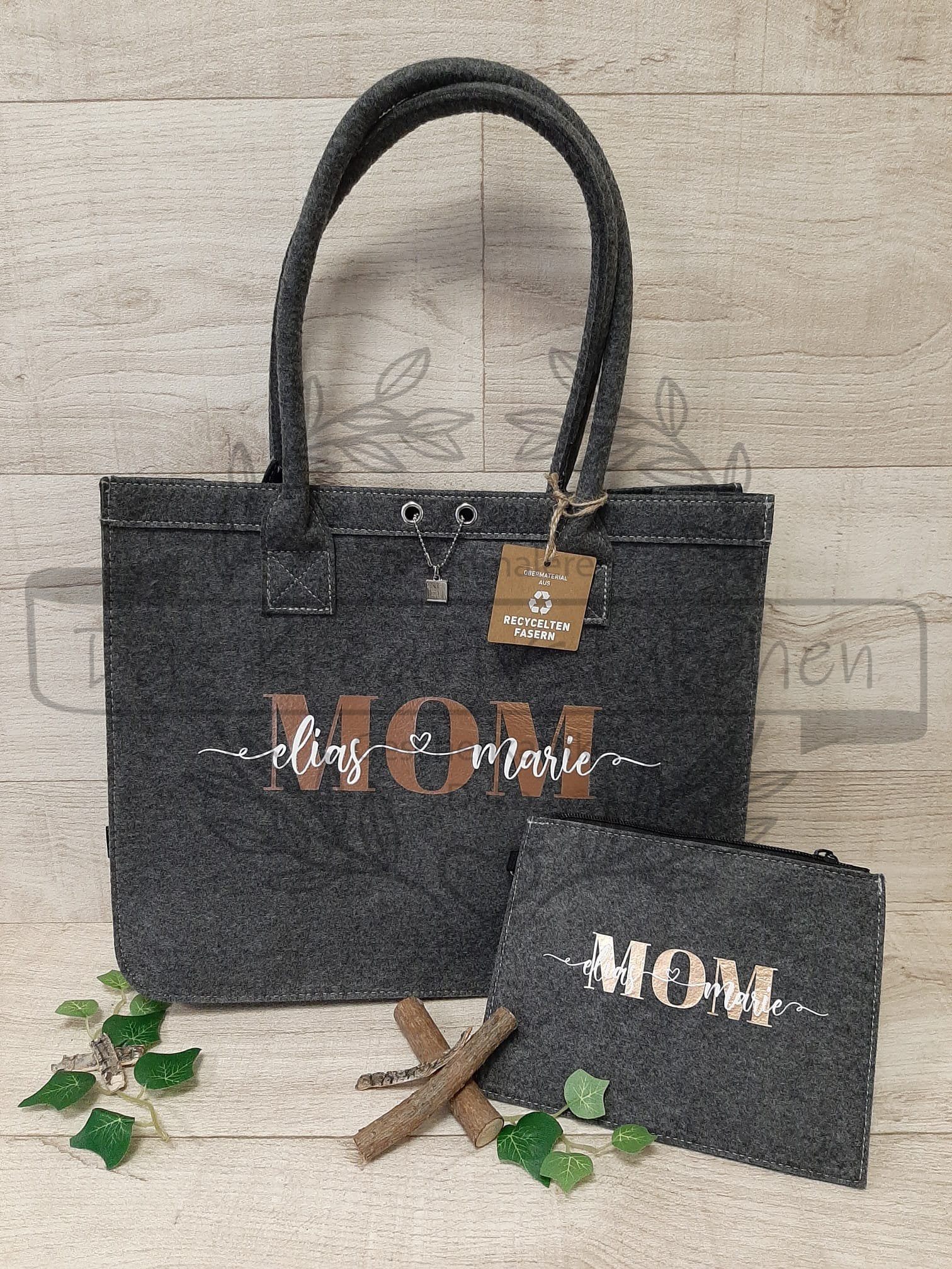 Tasche Filz-Shopper Mama, Mom, Oma, Lieblingsmensch – Das Kreativstübchen